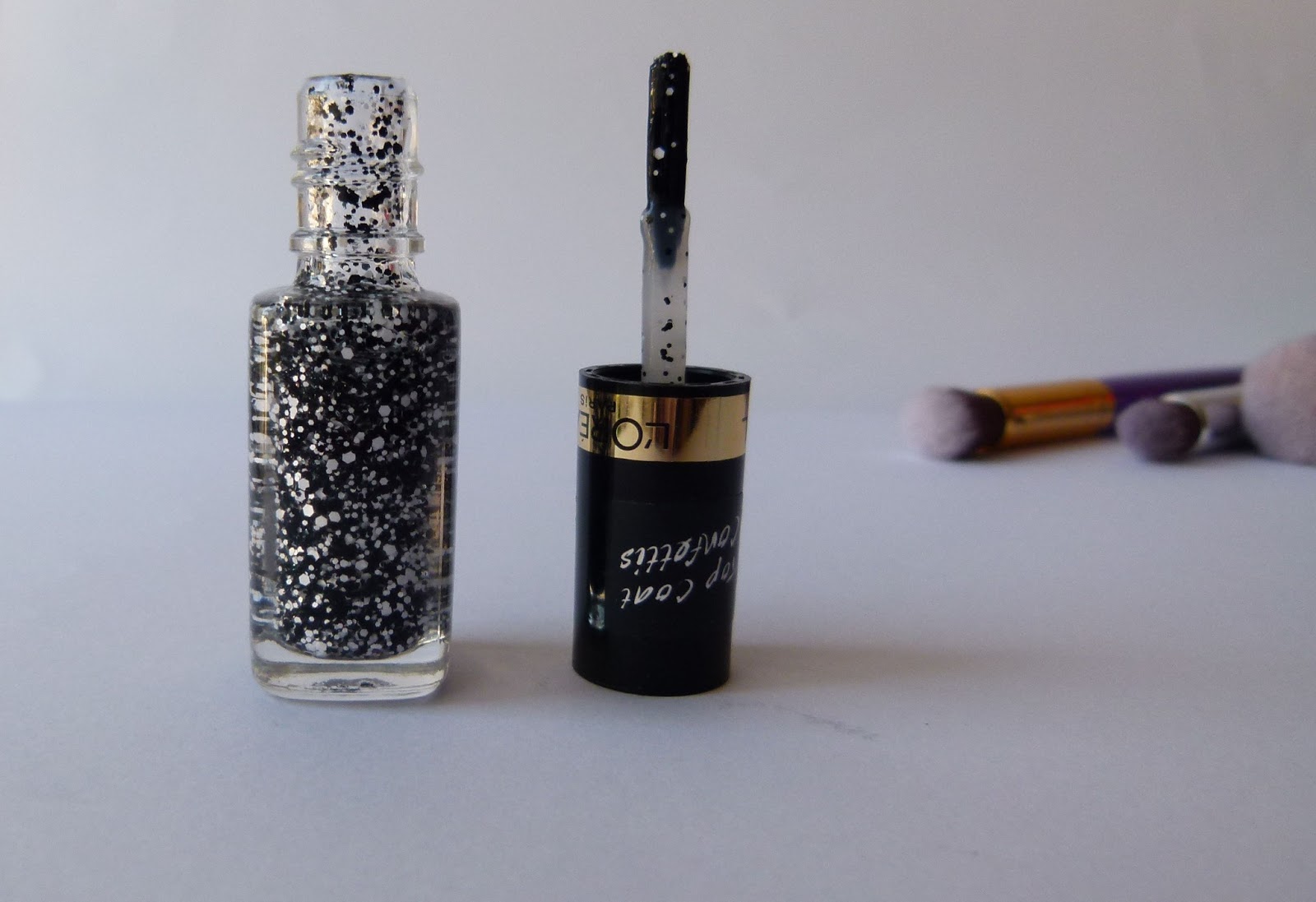 chocolate liqueur L'oréal Confetti Top Coat [Review + Tragebild]