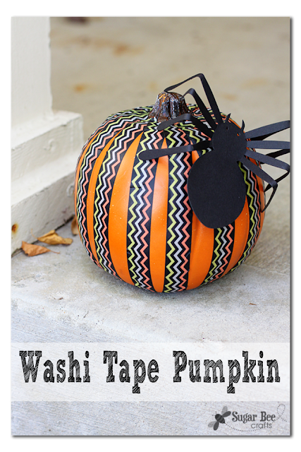 Washi Tape Pumpkin by Mandy Beyeler