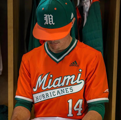 miami hurricanes baseball jersey adidas