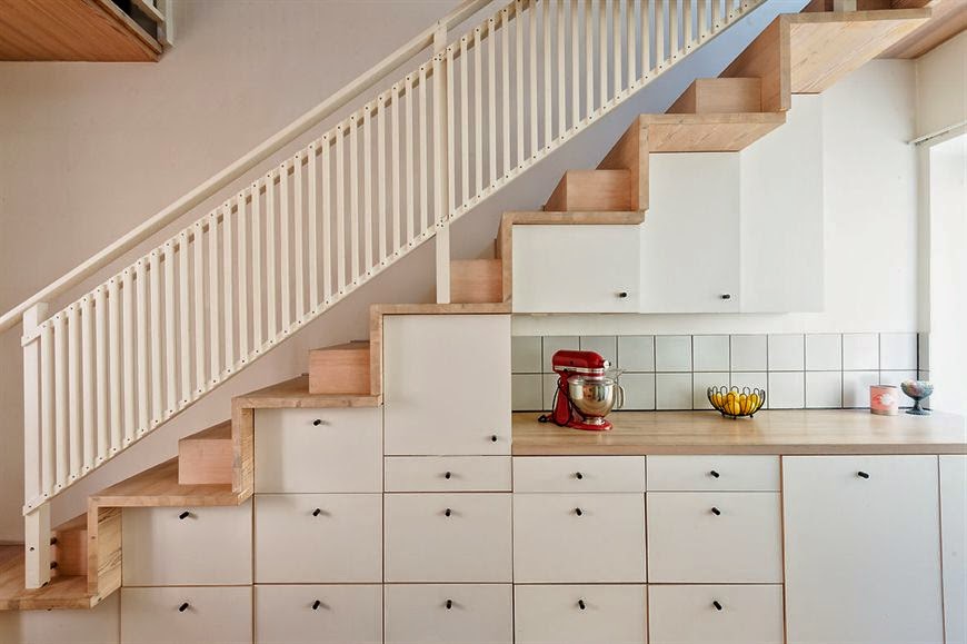 UNA COCINA EN LA ESCALERA Decoración