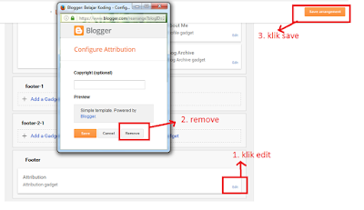 How to Remove Cara Menghilangkan Powered by Blogger Widget Attribution