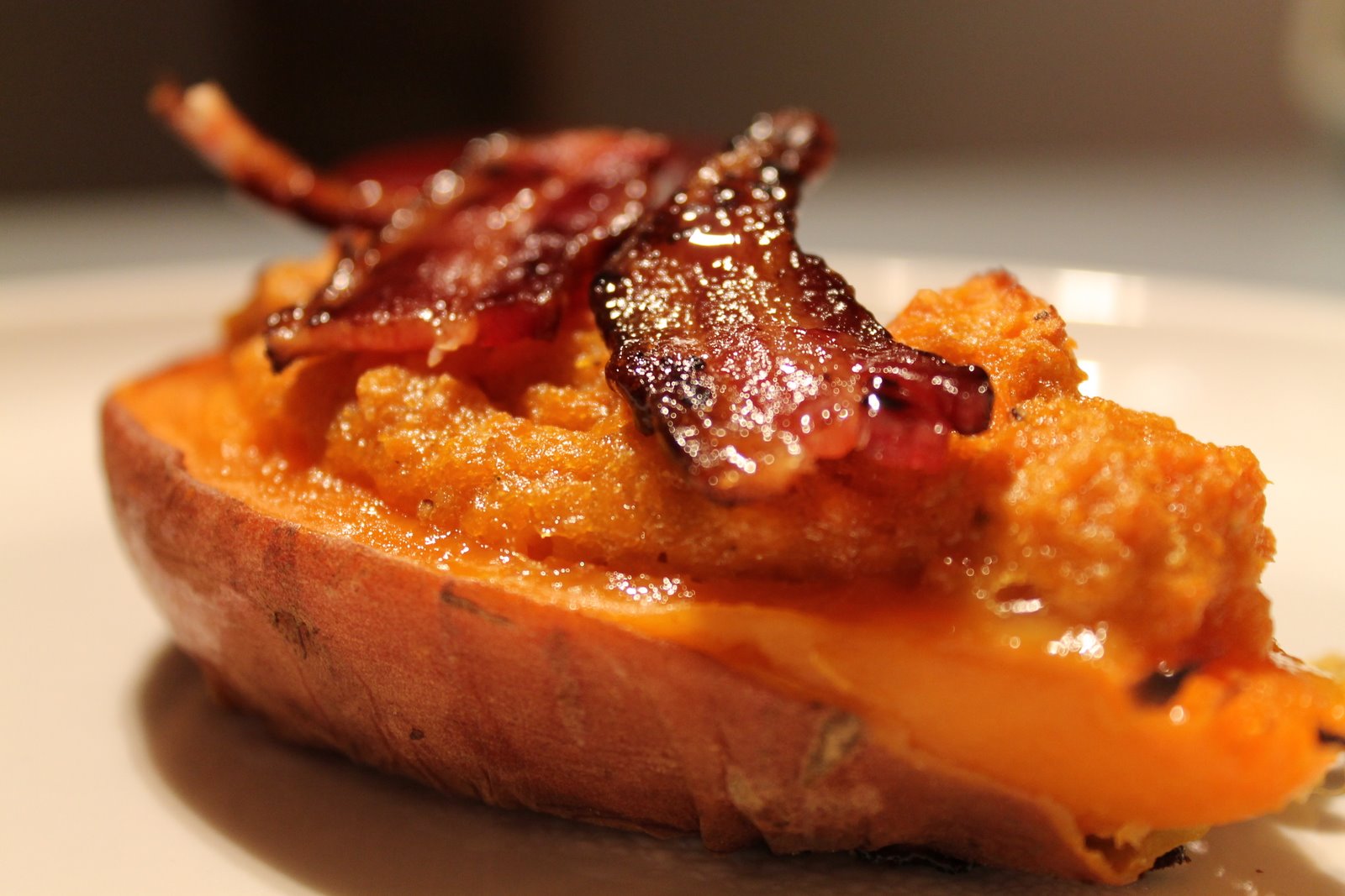 Madison Dinner Club TwiceBaked Sweet Potatoes with Brown Sugar Bacon