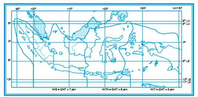 Peta Letak Astronomis Wilayah Indonesia