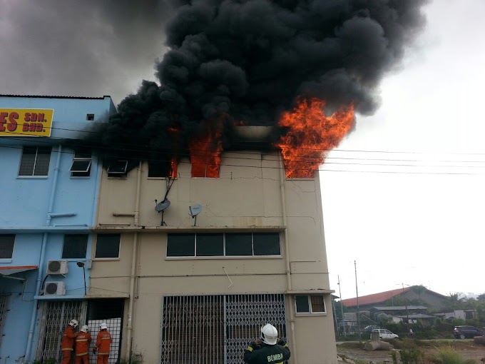 Kebakaran Bangunan asrama pekerja di Jalan Bundusan, Penampang