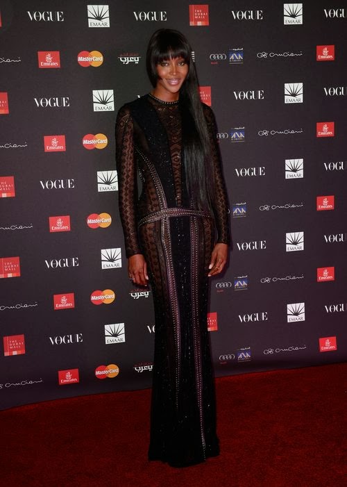 Naomi Campbell in abito da sera Roberto Cavalli alla Vogue Fashion Dubai Experience 2013