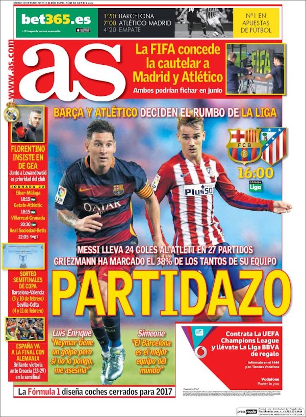 FC Barcelona-Atlético, AS: "Partidazo"