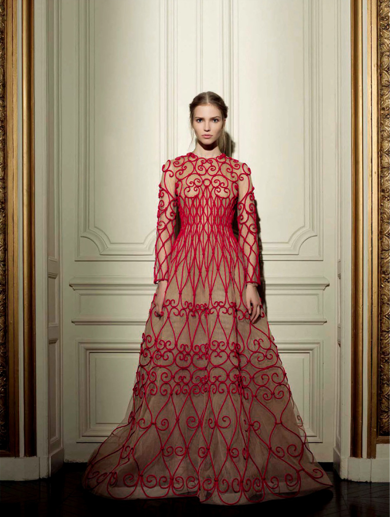 Sasha Luss for Valentino Haute Couture Spring,Summer 2013 Collection ...