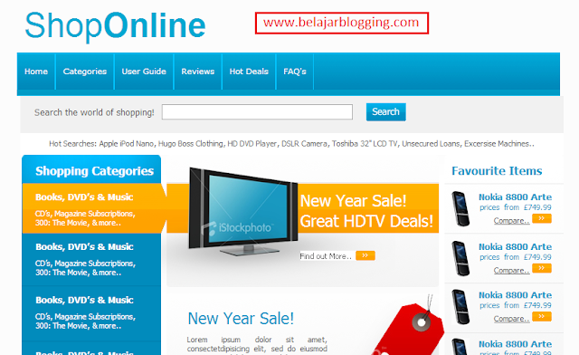 Template Blogger Shopping Online
