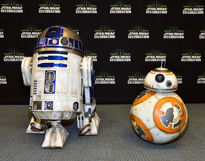R2D2 and BB8 at the Star Wars Celebration
