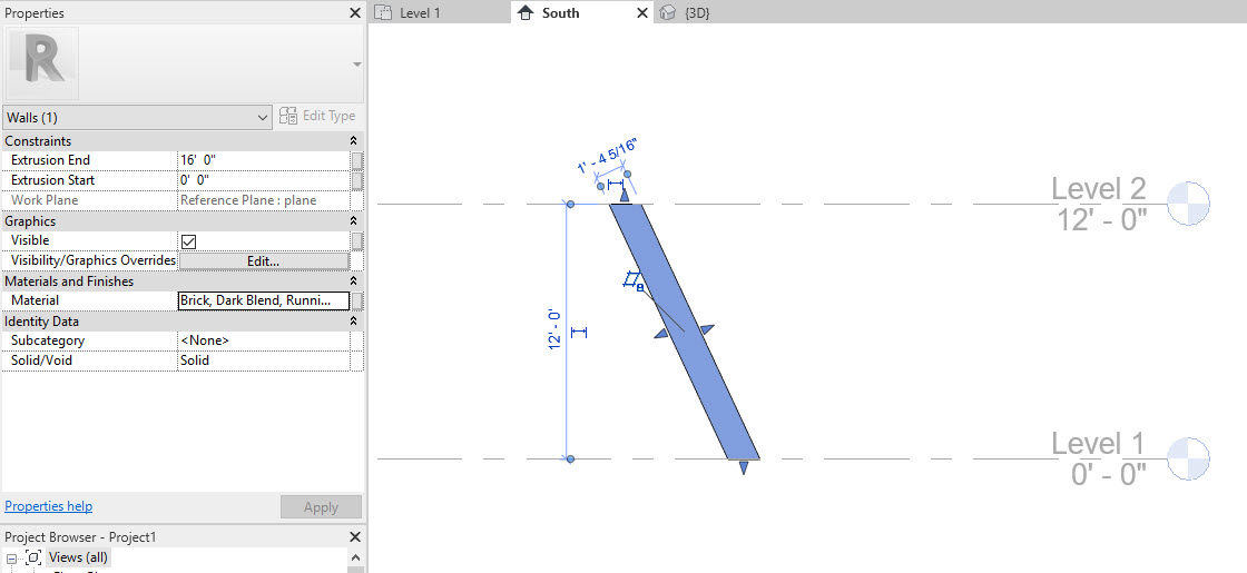 BIM Chapters Creating Sloped or Slanted Walls in Revit