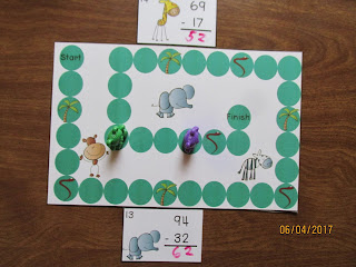 2 Digit Subtraction Without Regrouping Task Cards Zoo Theme