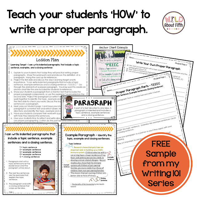 How To Write A Paragraph Grade 5