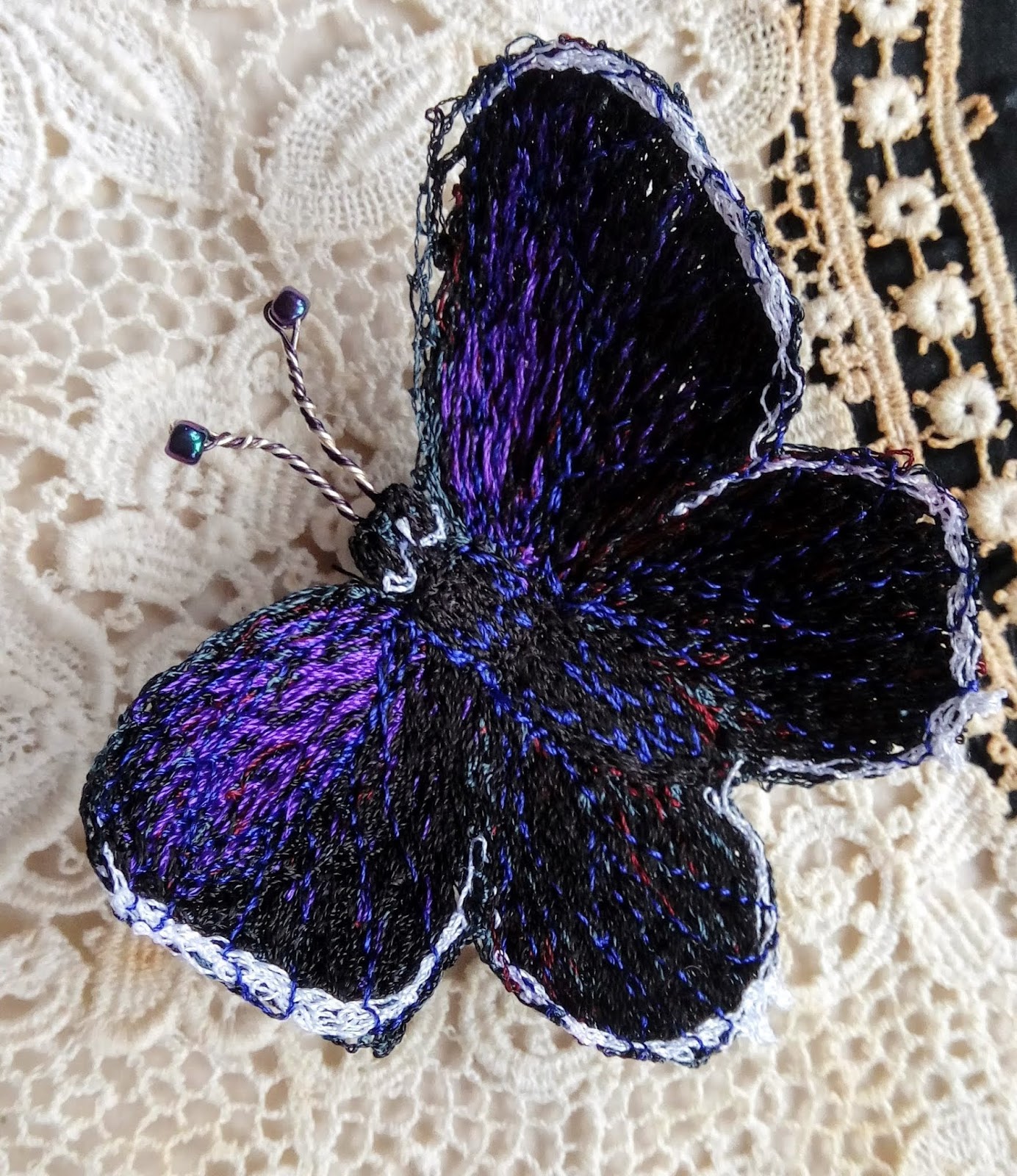 Delicate Stitches: Flutter by, Butterfly: Dissolving Fabric and Machine ...