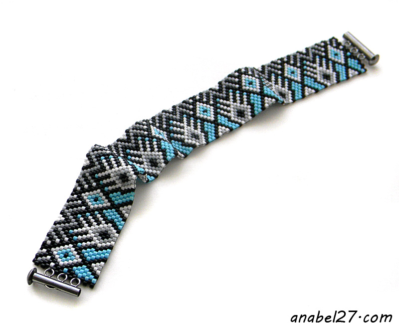 Peyote bracelet beadwork jewelry beaded bracelet ethnic pattern anabel27