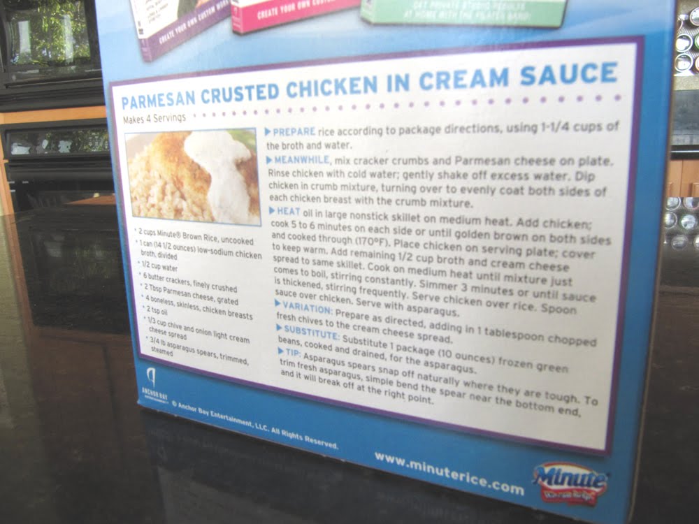 This Is Beige: Back of the Box: Minute Rice