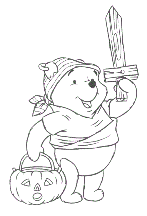 Colorea Tus Dibujos Winnie Pooh Vestido De Pirata Para Colorear Y