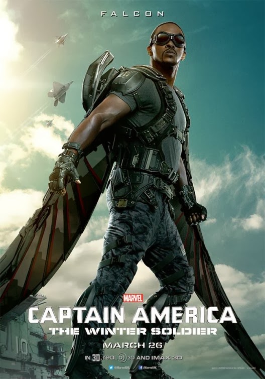 Captain America: The Winter Soldier Teaser Character Movie Poster - Anthony Mackie as The Falcon