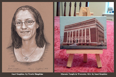 Janet Simpkins. Artist and Animator. Masonic Temple. Worcester, MA. by Travis Simpkins Janet Simpkins. Artist and Animator. Masonic Temple. Worcester, MA. by Travis Simpkins