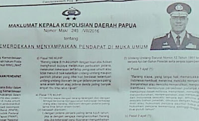 Meski Kapolda Papua Keluarkan Maklumat, Namun Demo Dukung ULMWP Tetap akan Dilaksanakan