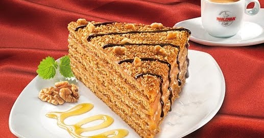 Marlenka Tr MARLENKA Cevizli Ballı Naturel İthal Pasta (Medovik)