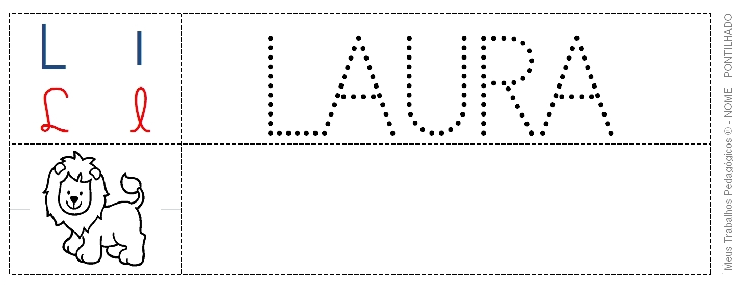 Nome Pontilhado Nome pontilhado letra L