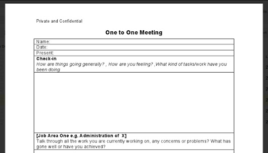 One On One Staff Meeting Agenda Template | Sample Design Layout Templates