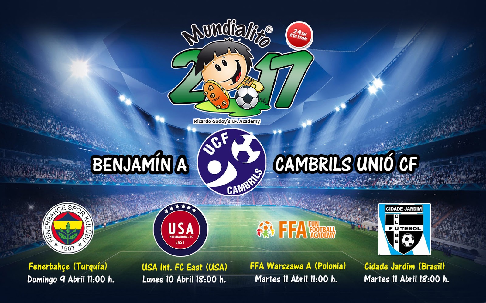 Padres de 1 Portero Espectacular Mundialito de fútbol base en Cambrils