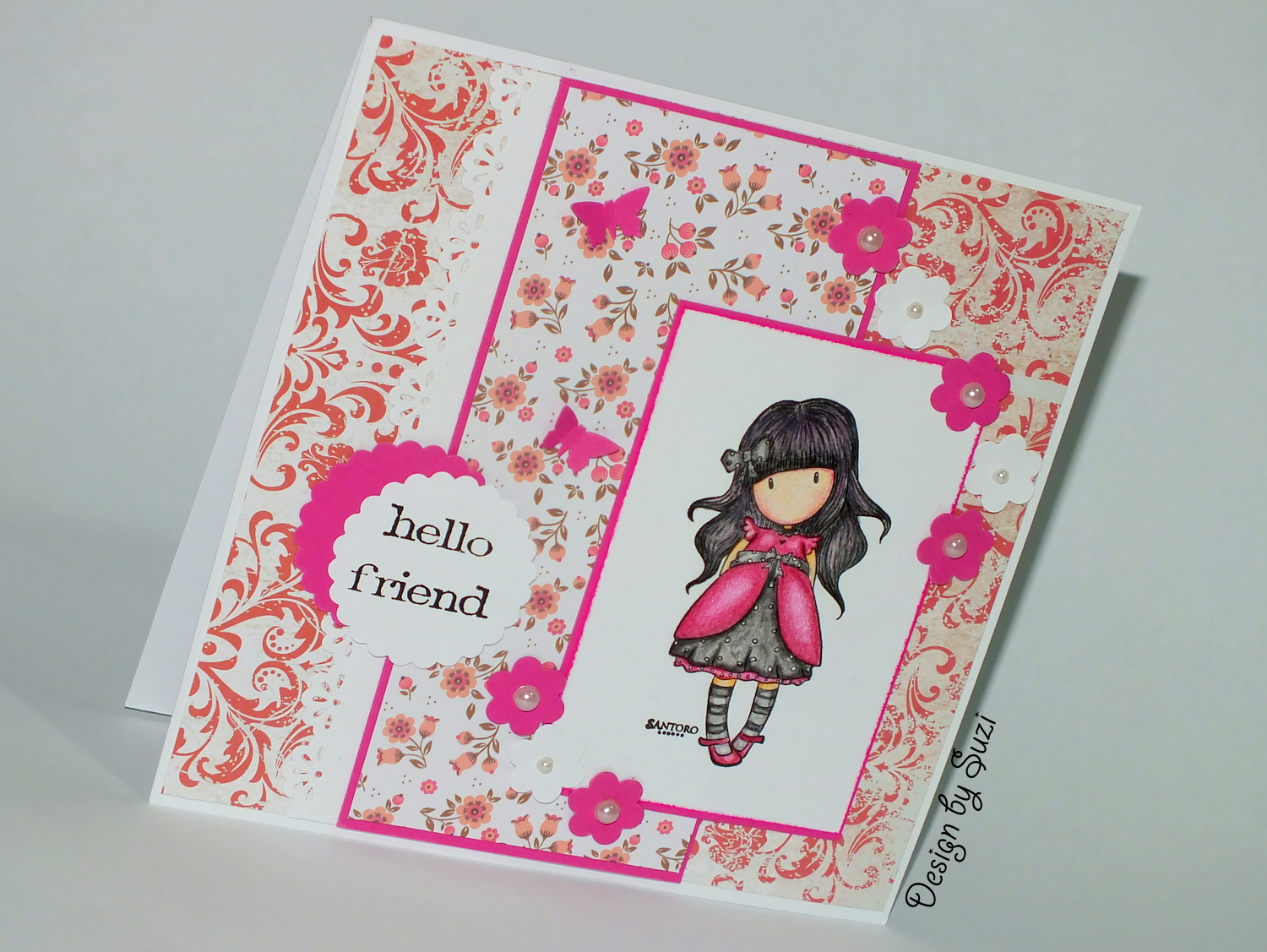 Hello Friend (Gorjuss Ladybird) - Design by Suzi