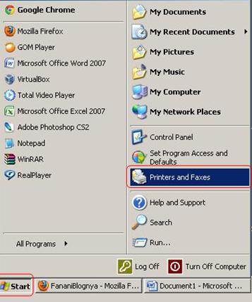 cara setting printer di google chrome