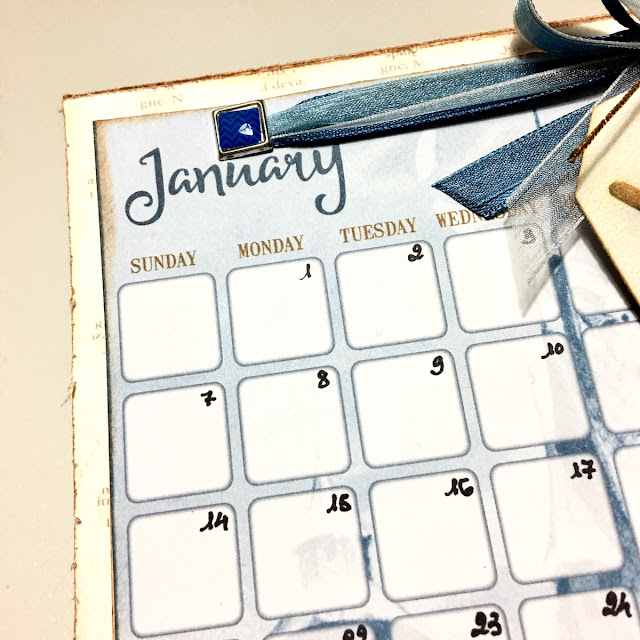 DIY 2018 Calendar by Angela Tombari using BoBunny On This Day Collection