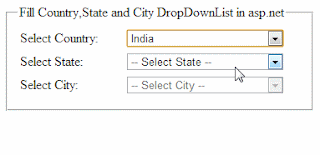 Fill Country,State and City DropDownList using Ajax CascadeDropDown in asp.net
