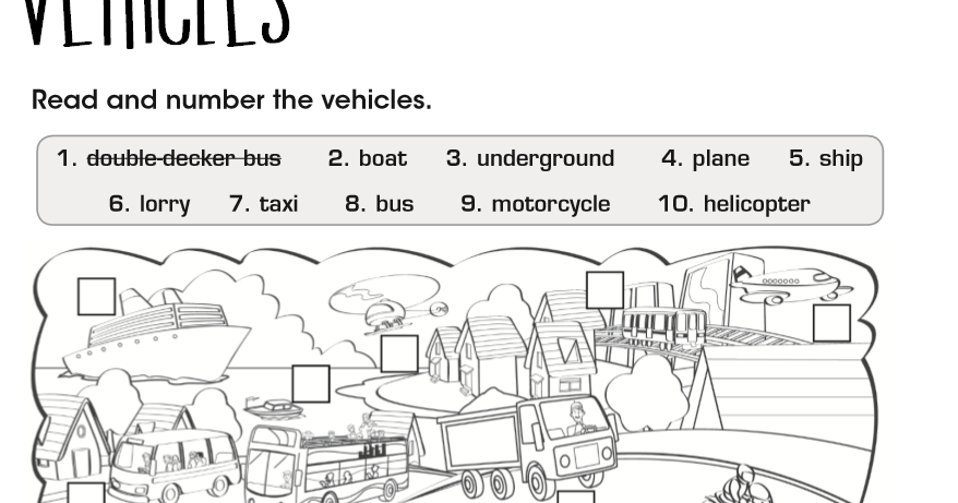 Teachermina: [activity] vehicles