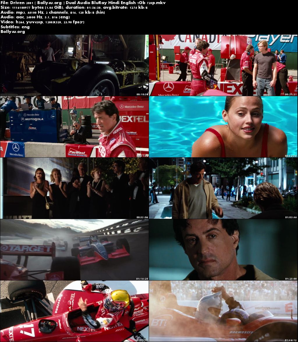 Driven 2001 BluRay 1Gb Hindi Dual Audio 720p Download