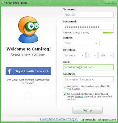 Register ID Camfrog 6.4