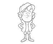 #12 Dipper Pines Coloring Page