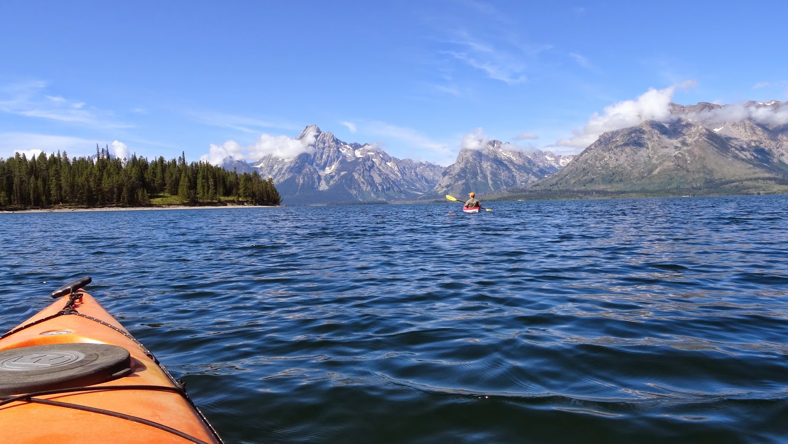 Jim and Bev Kayaking Jackson Lake