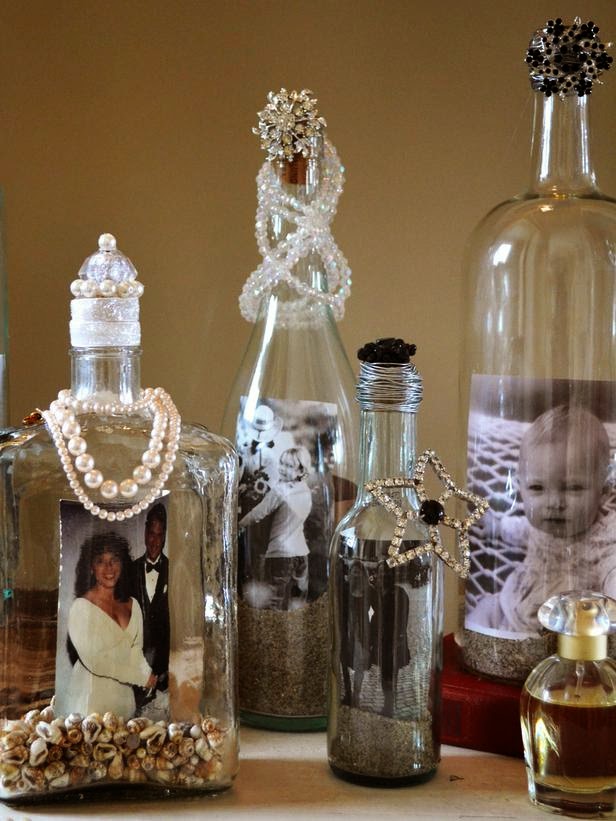 How To Decorate Your Old Alcohol Bottles Into Photo Frame