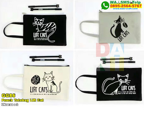 Pouch Totebag Lift Cat