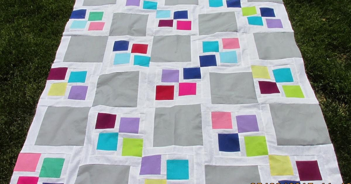 Gray Square Scramble Quilt Pattern