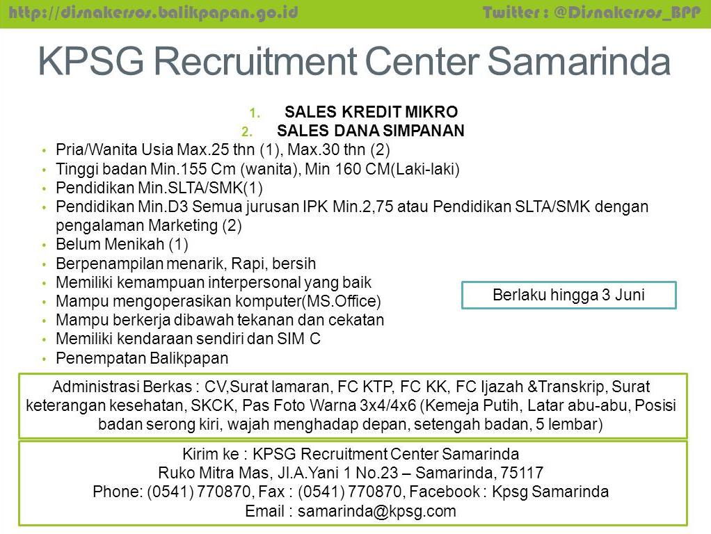 Lowongan Kerja Kota Balikpapan: Lowongan KPSG Recruitment 