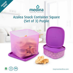 Azalea Snack Container Square (Set of 3) Purple