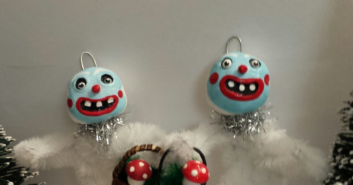 MAGIKAL SEASONS A Couple of Yeti Ornaments