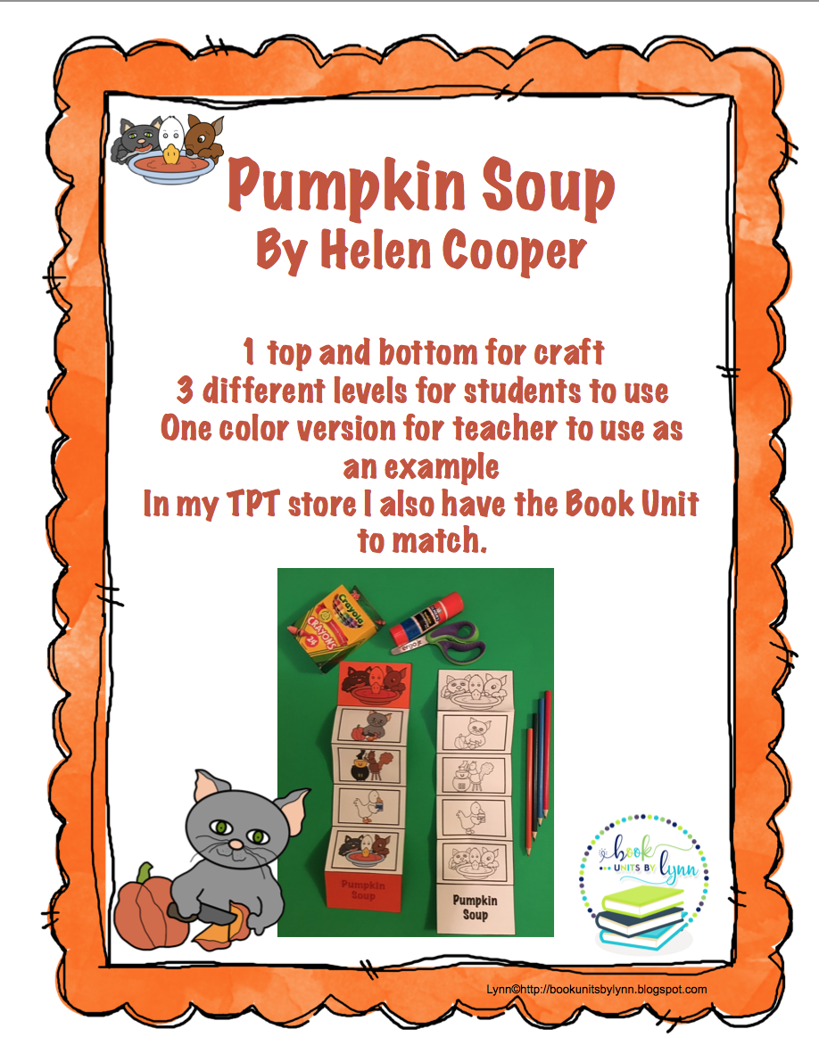 PUMPKIN SOUP SEQUENCING CRAFT Book Units by Lynn