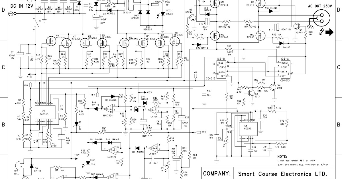schematic switching inverter 500W