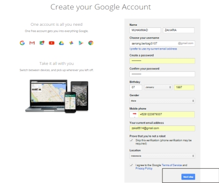 Tutorial Cara Mudah Membuat Akun Gmail Google 