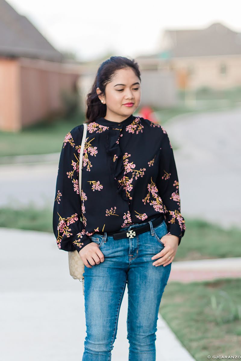 petite style | everyday look | floral top