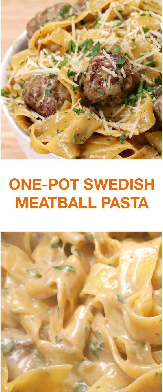 One-pot Swedish Meatball Pasta One-pot Swedish Meatball Pasta