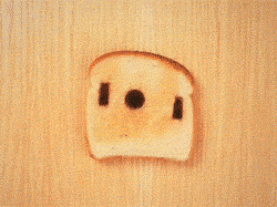 パンの焦げ目でアニメーションを作った作品【a】