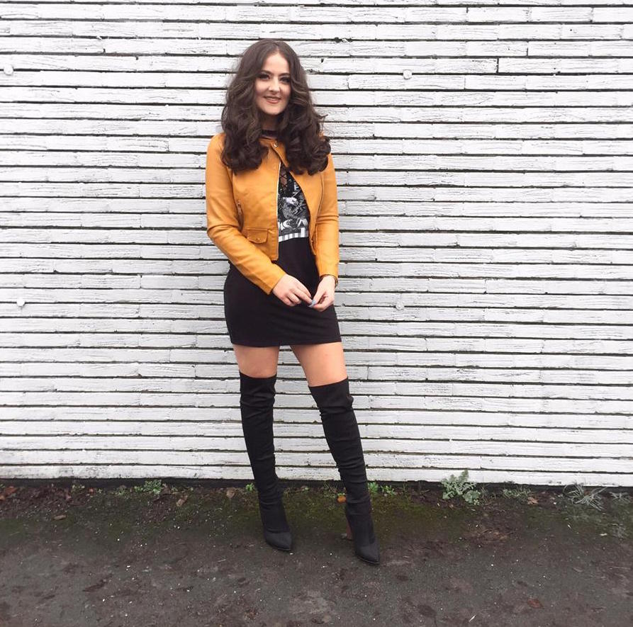 FASHION | Missy Empire Fashion Blogger Collaboration featuring a Mustard Faux Leather Jacket 