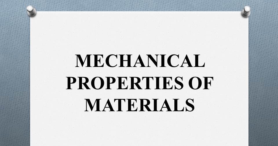 MECHANICAL PROPERTIES OF MATERIALS ENGINEERING JOBS